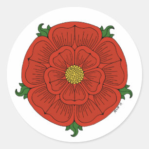 Sticker Rond Rose rouge de Lancaster