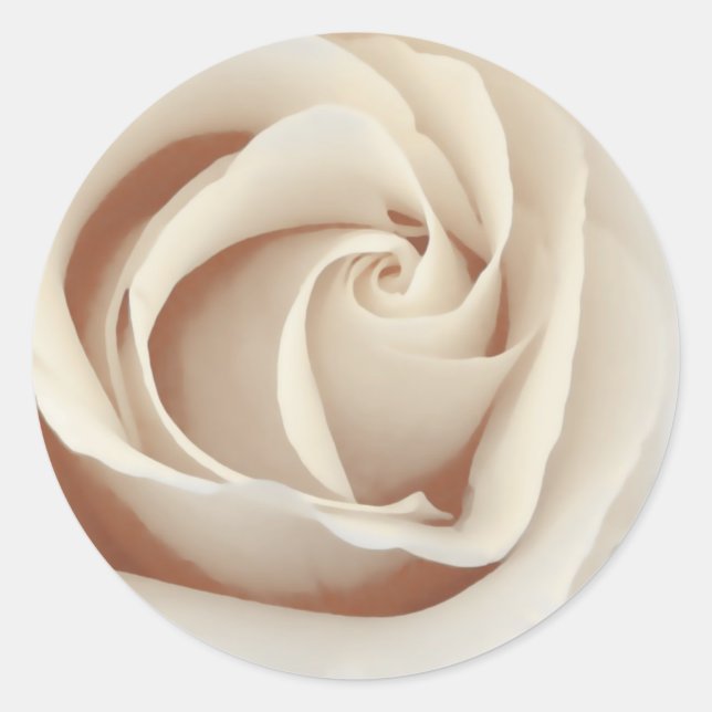 Sticker Rond Rose Sepia (Devant)