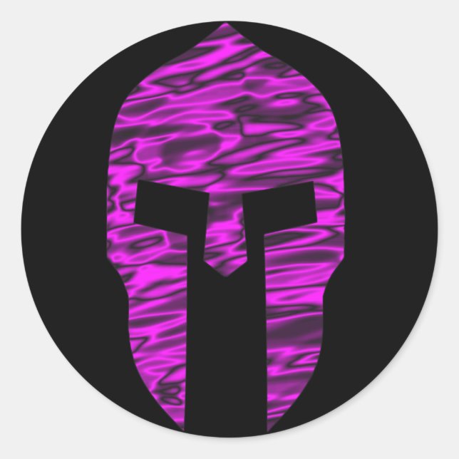 Sticker Rond Rose spartiate (Devant)