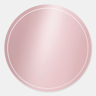 Sticker Rond Rose tendance Gold Blank élégant moderne Modèle