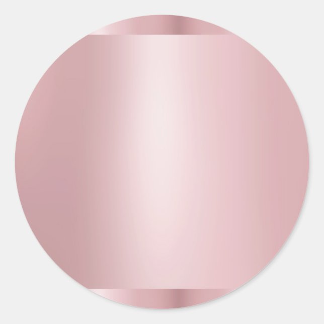 Sticker Rond Rose tendance Gold Blank moderne Elegant Modèle (Devant)