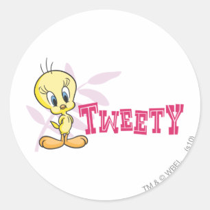 Sticker Rond Rose "TWEETY™"