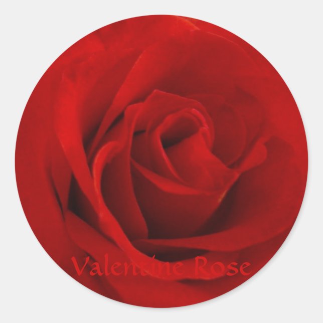 Sticker Rond Rose Valentine (Devant)
