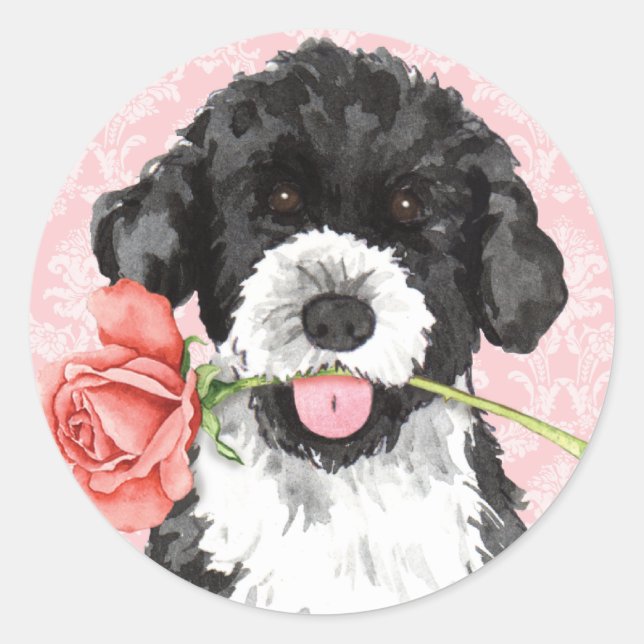 Sticker Rond Rose Valentine PWD (Devant)