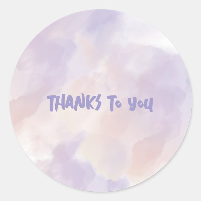 Sticker Rond Rose - Violet Saint-Valentin (Devant)