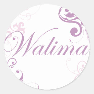 Sticker Rond rose walima