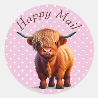 Sticker Rond Rosée de vache