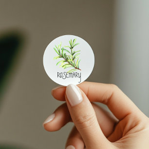 Sticker Rond Rosemaire d'herbe