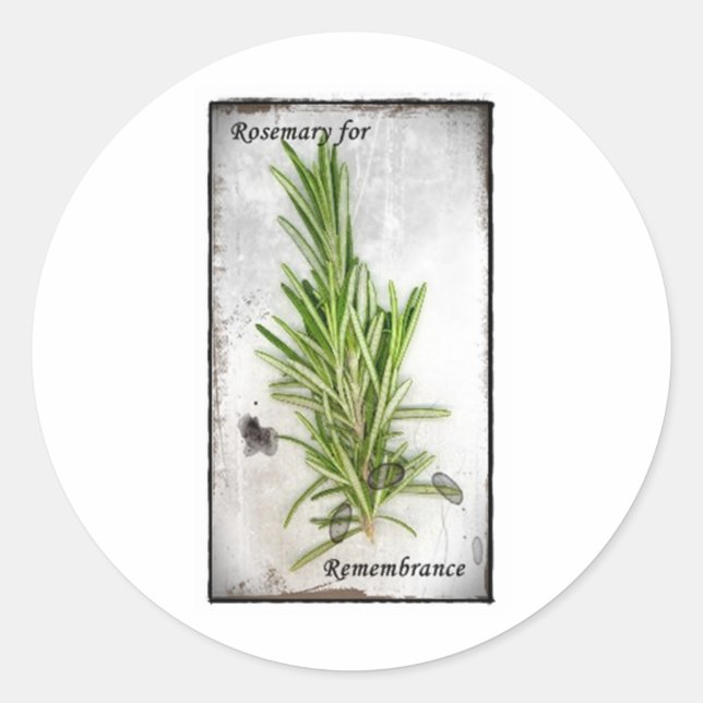 Sticker Rond Rosemary (Devant)