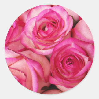 Sticker Rond Roses de feu et de glace