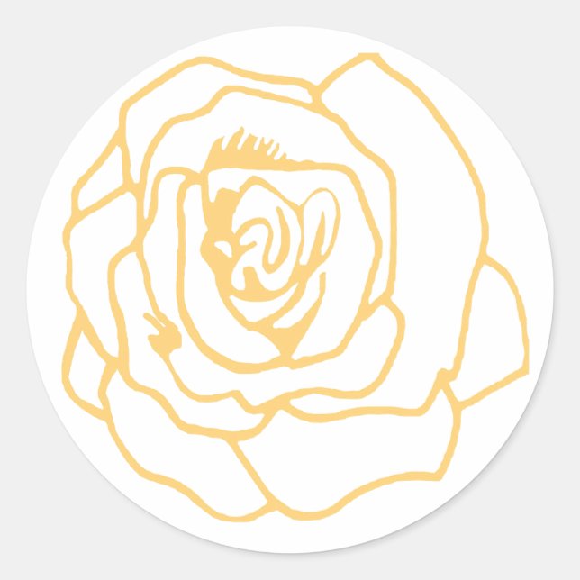 Sticker Rond Roses jaunes (Devant)
