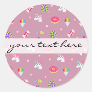 Sticker Rond roses roses