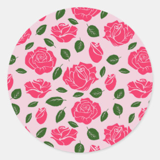 Sticker Rond Roses sur