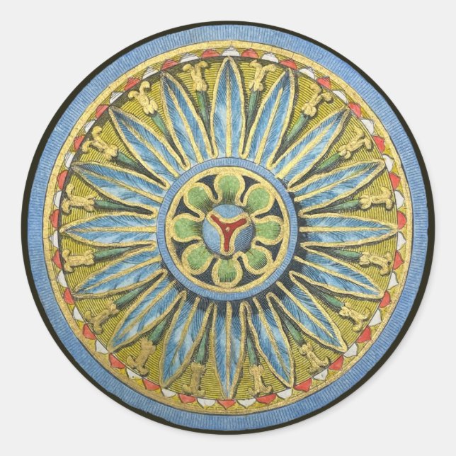 Sticker Rond Rosette architecturale antique n° 2 (Devant)