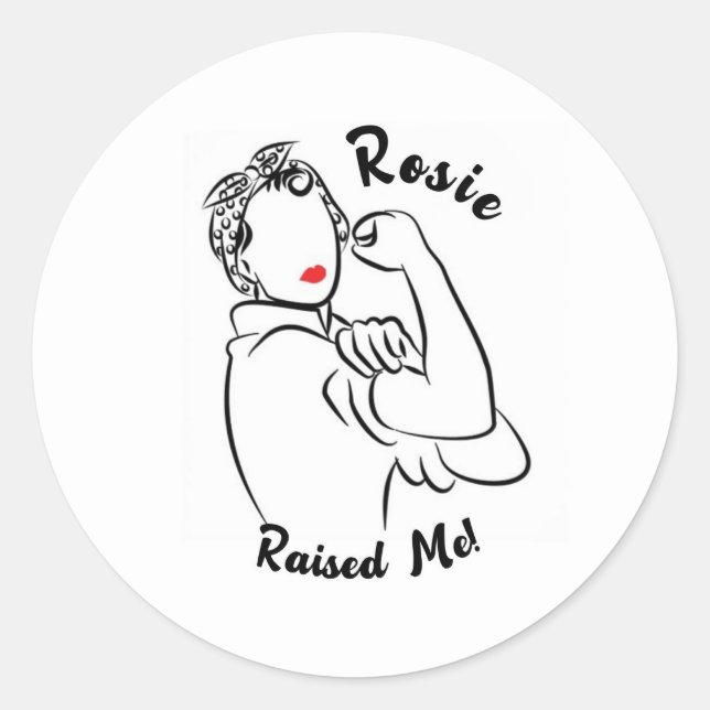 Sticker Rond Rosie Augmente la décennie - Toile Imprimer (Devant)