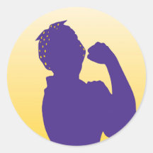 Rosie le Riveter en violet et en or