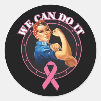 Sticker Rond Rosie Le Riveter Nous Pouvons Le Faire Cancer Du S