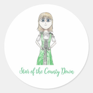 Sticker Rond Rosie McCann de Star of the County Down Irish