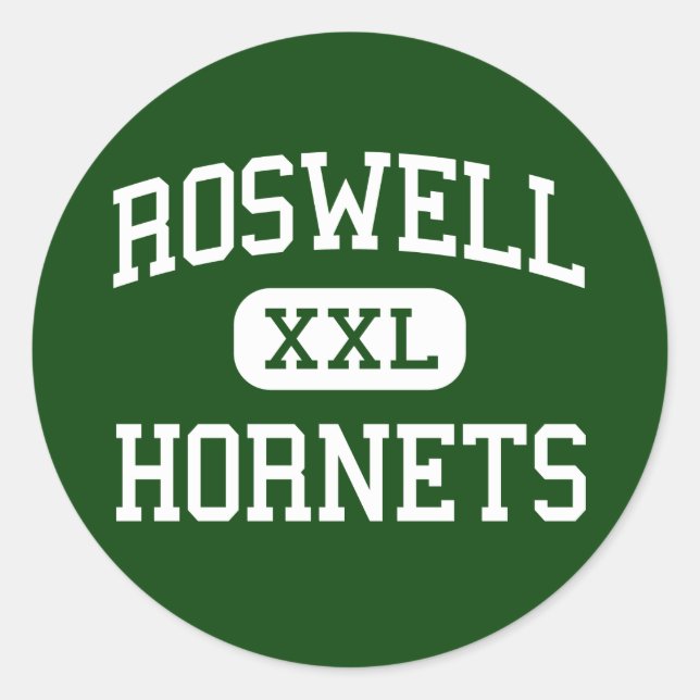 Sticker Rond Roswell - Hornets - Lycée - Roswell Géorgie (Devant)