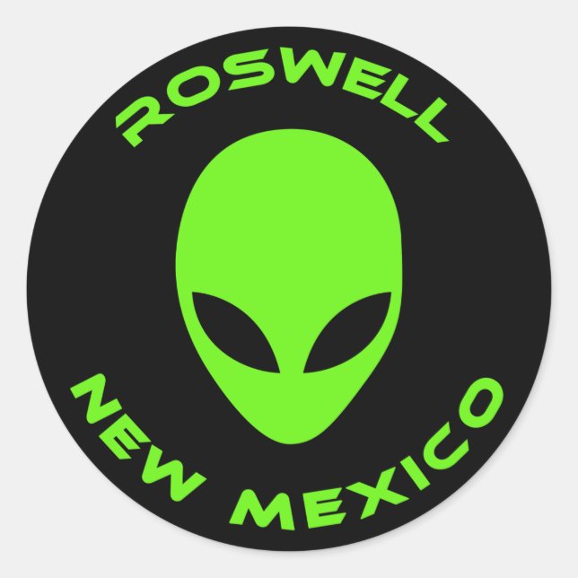 Sticker Rond Roswell, Nouveau-Mexique (Devant)