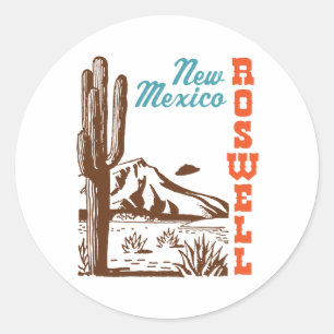 Sticker Rond Roswell Nouveau-Mexique