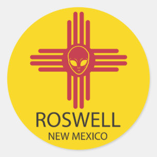 Sticker Rond Roswell Nouveau-Mexique