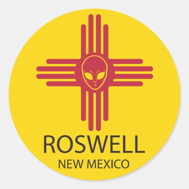 Sticker Rond Roswell Nouveau-Mexique (Devant)