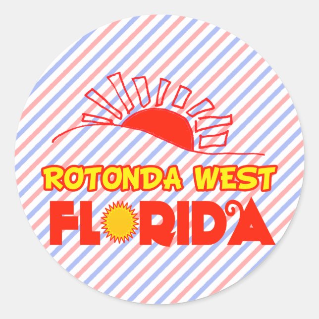 Sticker Rond Rotonda Ouest, Floride (Devant)