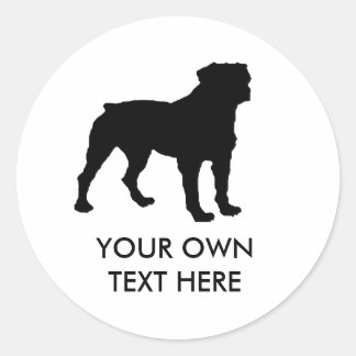 Sticker Rond Rottweiler