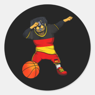 Sticker Rond Rottweiler Dabbing Allemagne Maillot Allemand Sket