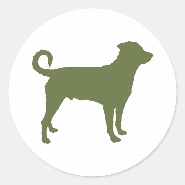 Sticker Rond Rottweiler (Queue non ancrée) (Devant)