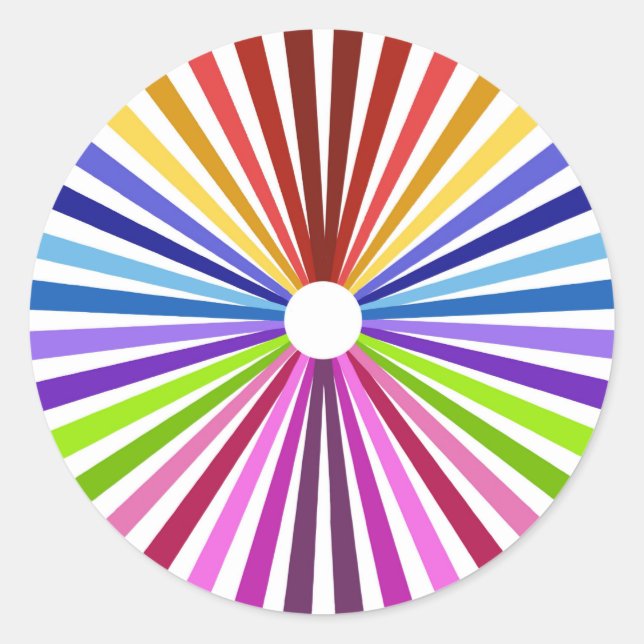 Sticker Rond Roue arc-en-ciel (Devant)