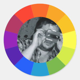 Sticker Rond Roue chromatique arc-en-ciel