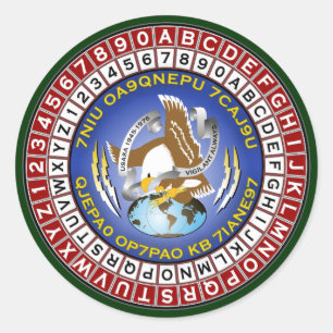 Sticker Rond Roue de chiffrement ASA 1