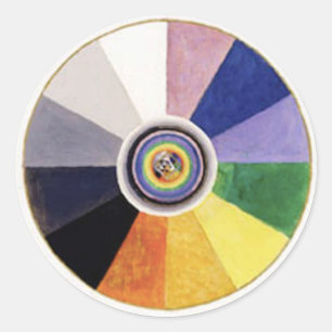 Sticker Rond Roue de couleur, Art Abstrait fin
