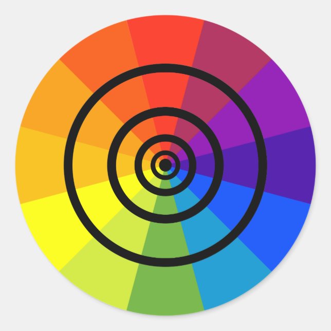Sticker Rond roue de couleur empilée (Devant)