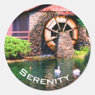 Sticker Rond Roue d'eau de sérénité Inspiration