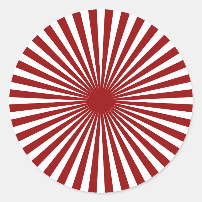 Sticker Rond Roue rouge et blanc (Devant)