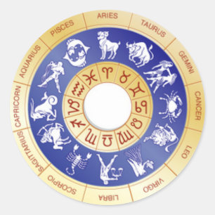 Sticker Rond Roue Zodiac, Ouest