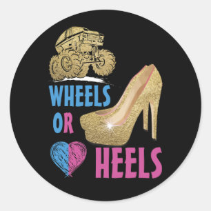 Sticker Rond Roues ou talons votre maman aime vous Genre Révé