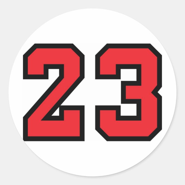 Sticker Rond Rouge 23 (Devant)