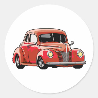 Sticker Rond Rouge à chaud Coupe rouge