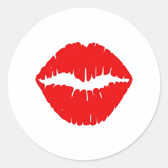 Sticker Rond Rouge à lèvres (Devant)