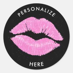 Sticker Rond Rouge à lèvres Lèvre Teint Maquillage Beauté