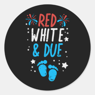Sticker Rond Rouge blanc