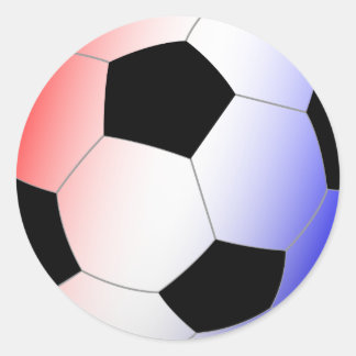 Sticker Rond Rouge, blanc et bleu