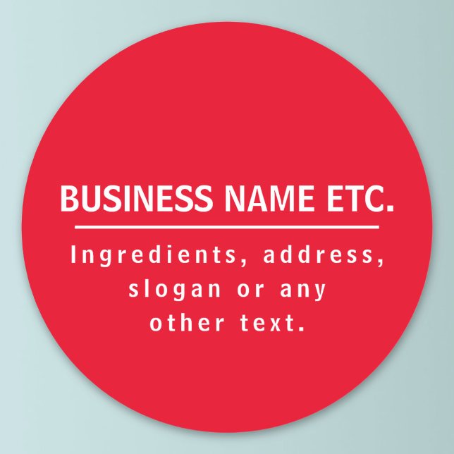 Sticker Rond Rouge & Blanc Multi-Usage (Créateur téléchargé)