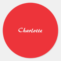 Rouge blanc Script élégant minimaliste Nom moderne