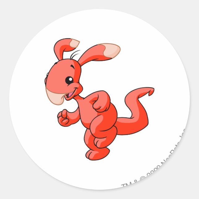 Sticker Rond Rouge Blumaroo (Devant)