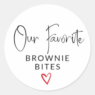 Sticker Rond Rouge cœur signature script notre mariage préféré
